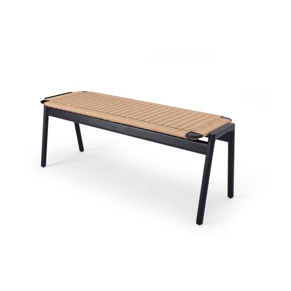 Czarno-naturalna ławka Klupa – Gazzda