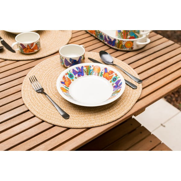 Naturalna mata stołowa z domieszką bawełny Tiseco Home Studio, ø 38 cm-image-1