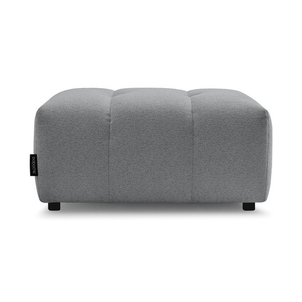 Szary podnóżek z tkaniny szenilowej Roxelane – Bobochic Paris