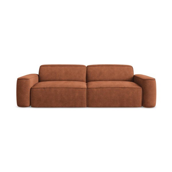 Sofa z tkaniny szenilowej w kolorze terakoty 244 cm Omao – Makamii
