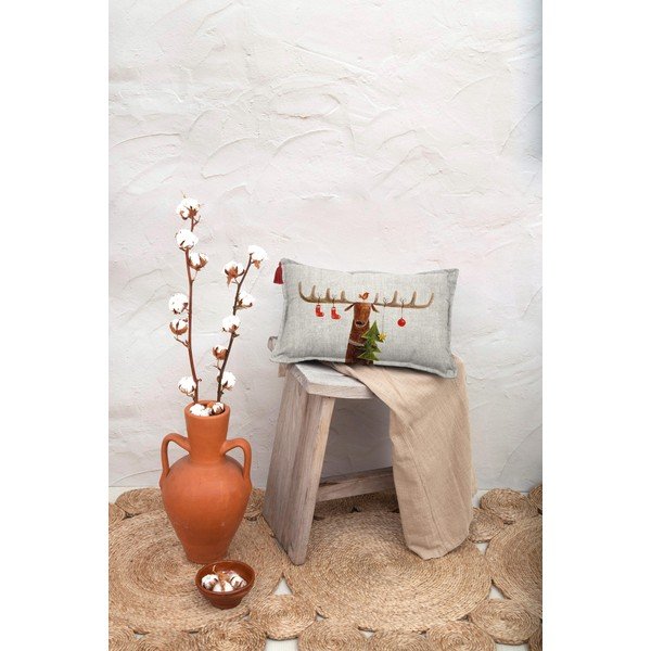 Poduszka świąteczna Little Nice Things Reindeer, 35x50 cm-image-4