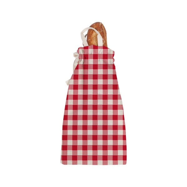 Materiałowa torba na pieczywo Really Nice Things Linen Bread Bag Red Vichy