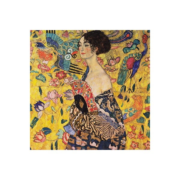 Reprodukcja obrazu Gustava Klimta - Lady with Fan, 30x30 cm