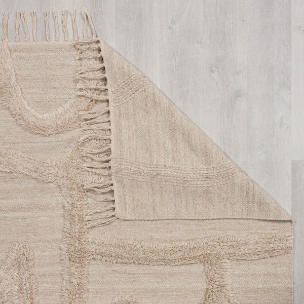 Beżowy wełniany dywan tkany ręcznie 240x340 cm Loma – Flair Rugs-image-3