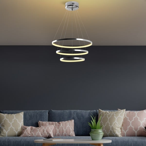 Lampa wisząca LED w kolorze srebra ø 50 cm Simit – Opviq lights-image-4