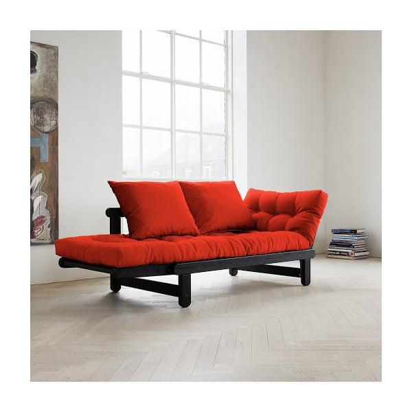 Sofa rozkładana Karup Beat Black/Red