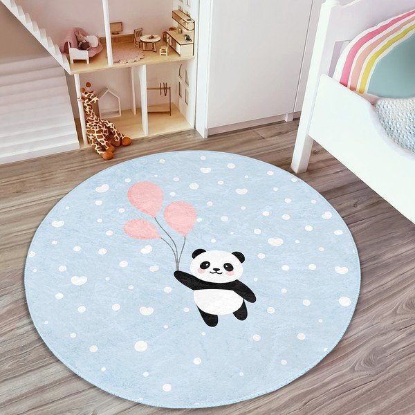 Jasnoniebieski dywan dziecięcy ø 80 cm Comfort – Mila Home-image-3
