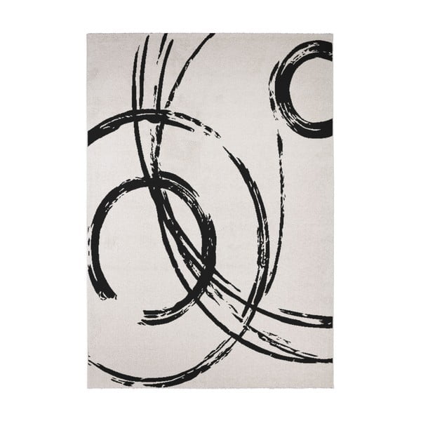 Czarno-biały dywan Calista Rugs Madrid, 135x190 cm