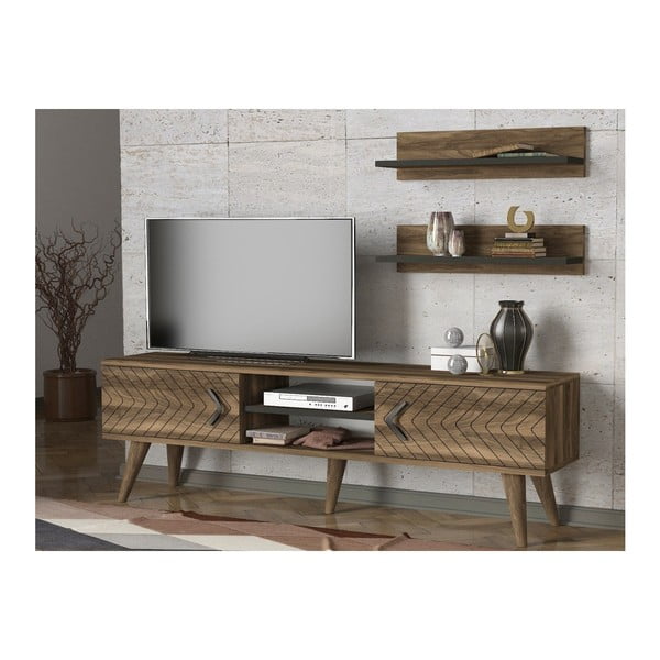 Zestaw szafki pod TV i 2 półek Legato-image-4