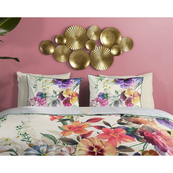 Pościel dwuosobowa z bawełny organicznej Descanso Flower Garden, 200x200 cm-image-2