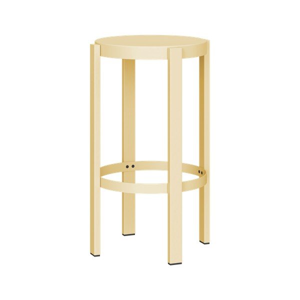 Żółty stalowy stołek Doon – noo.ma