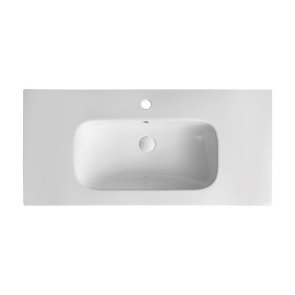 Biała ceramiczna umywalka 101x46,5 cm Piedra – Sapho-image-1