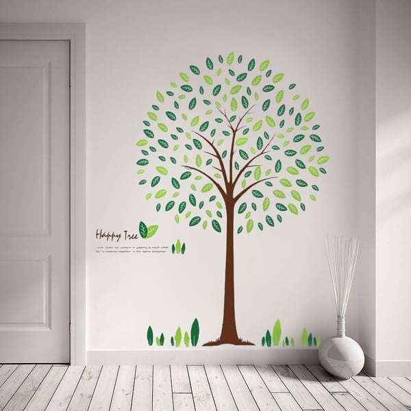 Naklejka ścienna Drzewo i liście, 60x90 cm