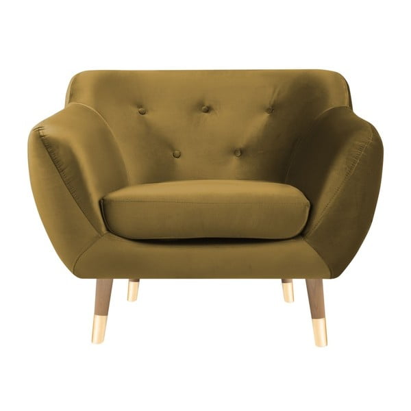 Fotel w kolorze złota Mazzini Sofas Amelie