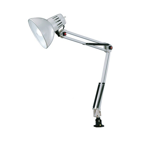 Biała lampa stołowa z elastyczną konstrukcją/z klipsem (wysokość 73,5 cm) Tajo – Trio-image-3