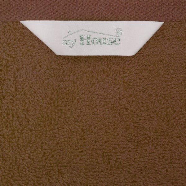 Brązowy bawełniany ręcznik kąpielowy 140x70 cm Darwin – My House-image-1