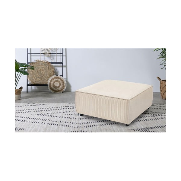 Kremowy sztruksowy podnóżek Nihad modular – Bobochic Paris-image-1