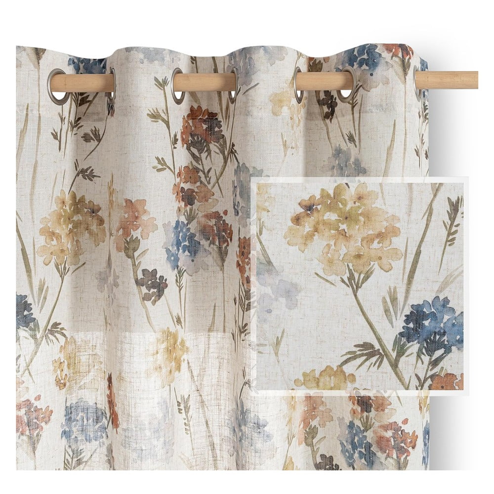 Kremowa zasłona 135x250 cm Flosi – Restilo
