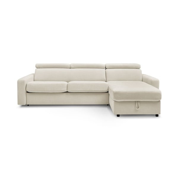 Kremowy rozkładany narożnik (strona zmienna) Monaco – Bobochic Paris