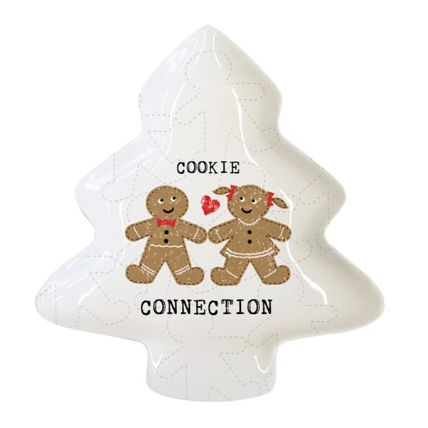Taca dekoracyjna z porcelany kostnej ze świątecznym motywem PPD Cookie Connection