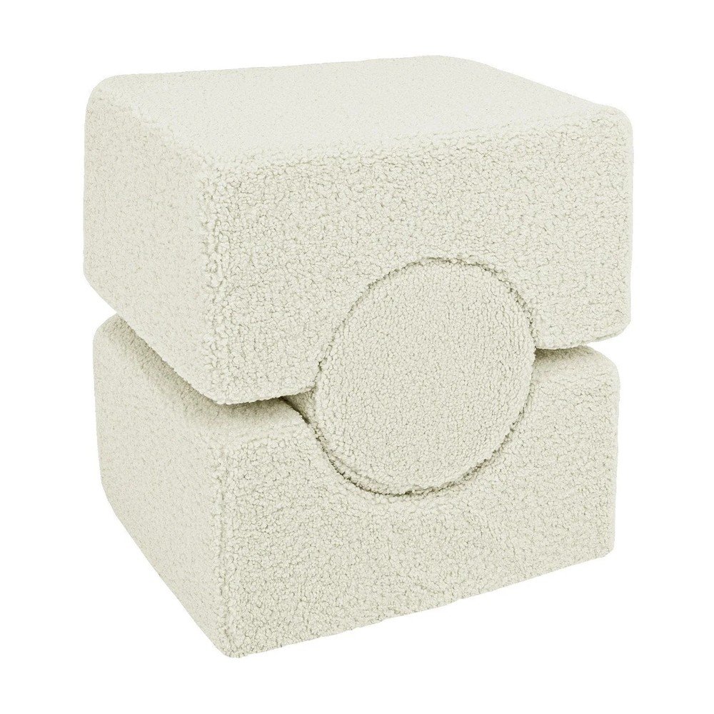 Biały piankowy plac zabaw 3 szt. z materiału bouclé wysokość 30 cm 83x45 cm – Meowbaby
