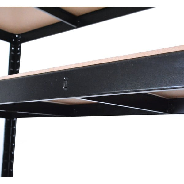 Czarny metalowy regał do garażu 120x180 cm – Rojaplast-image-2