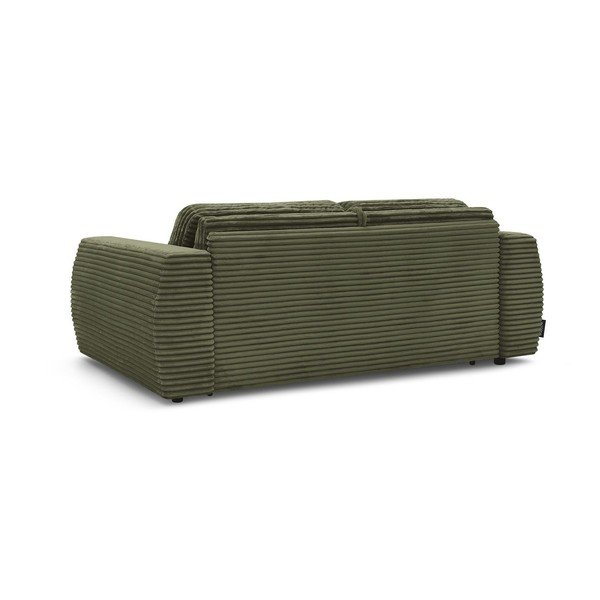 Zielona sztruksowa sofa do spania/rozkładana 220 cm Hugo – Bobochic Paris-image-4