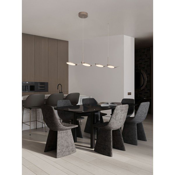 Aluminiowa lampa wisząca LED ze ściemniaczem w kolorze matowego złota Vea – Nova Luce-image-2