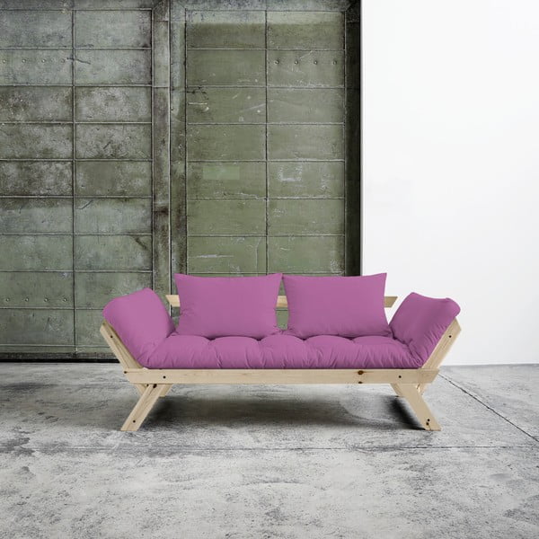 Sofa rozkładana Karup Bebop Natural/Taffy Pink