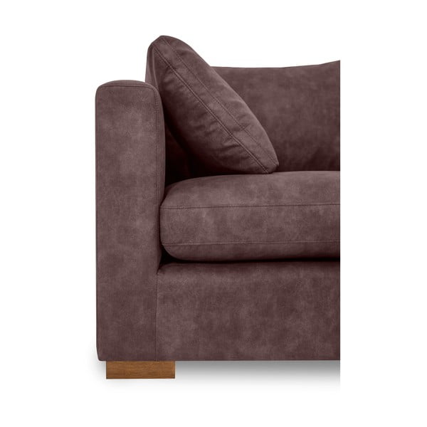 Ciemnobrązowa sofa z imitacji skóry 175 cm Hamburg – Scandic-image-4