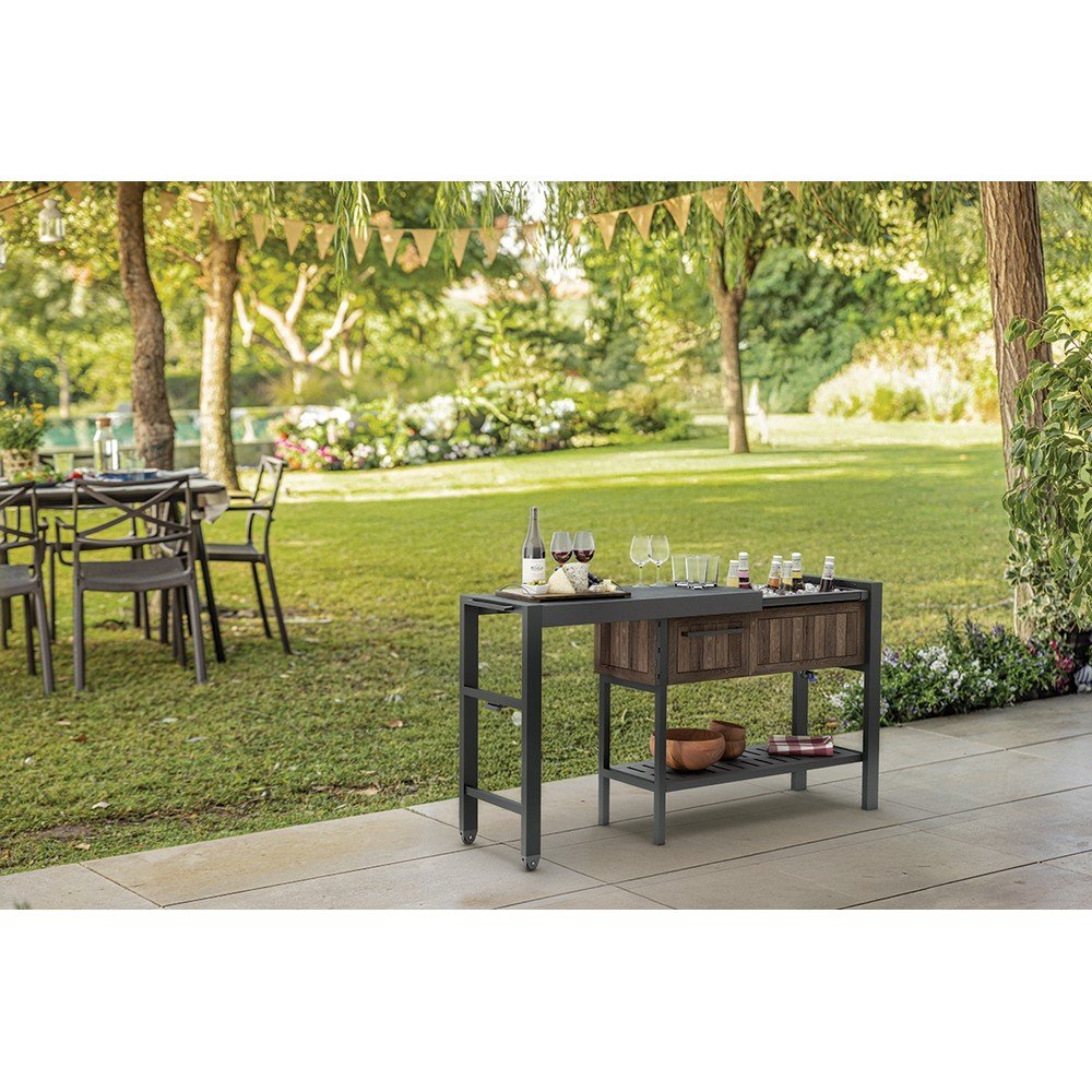 Ogrodowy stolik barowy 112x43 cm Hosting – Keter (zdjęcie 7)