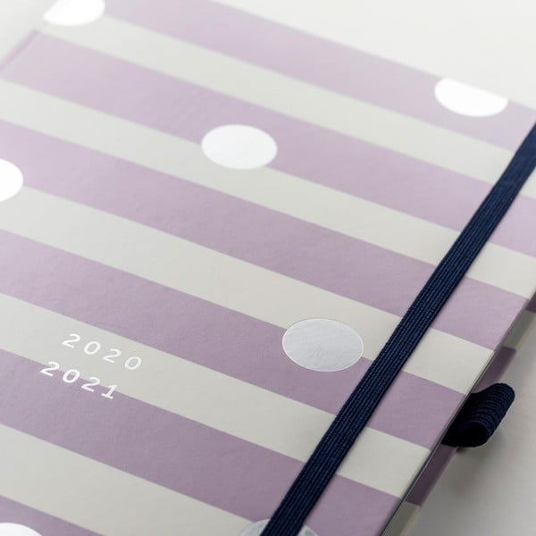 Fioletowo-biały kalendarz od 08.2020 r. do 08.2021 r. Busy B Lilac Lemonade-image-1