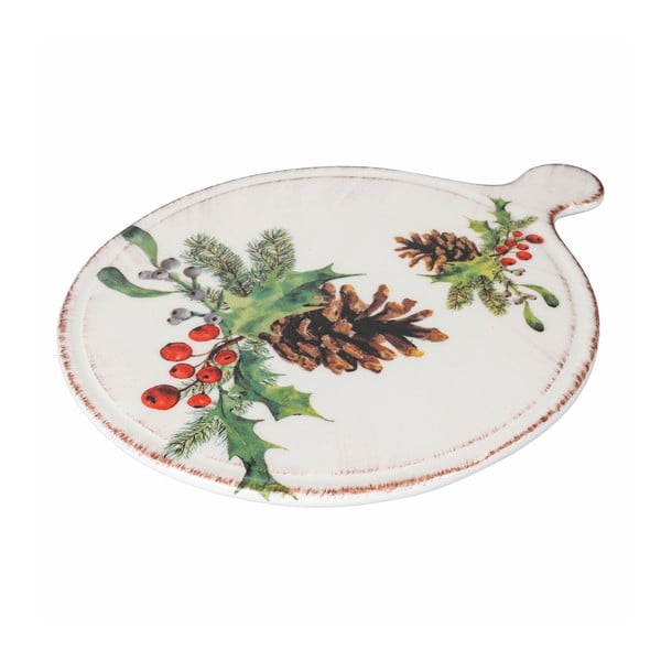 Ceramiczna świąteczna deska do serwowania Villa d'Este Ortisei, ø 21 cm