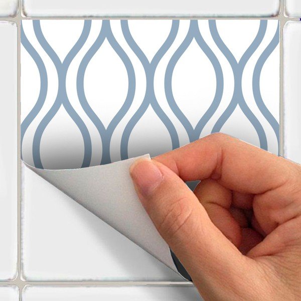 Zestaw 24 naklejek ściennych Ambiance Wall Decal Scandinavian Tiles Kiev, 10x10 cm-image-3