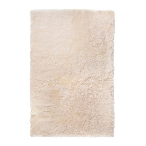 Biały dywan futrzany z krótkim włosiem, 165x100 cm