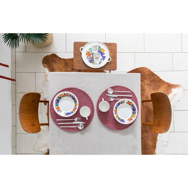 Naturalna mata stołowa z domieszką bawełny Tiseco Home Studio, ø 38 cm-image-4