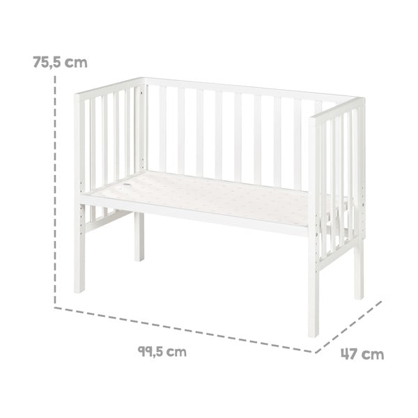 Białe łóżeczko 90x45 cm – Roba-image-4