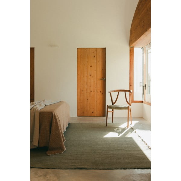 Bawełniany koc w kolorze ochry 130x180 cm Handloom – Lorena Canals-image-4