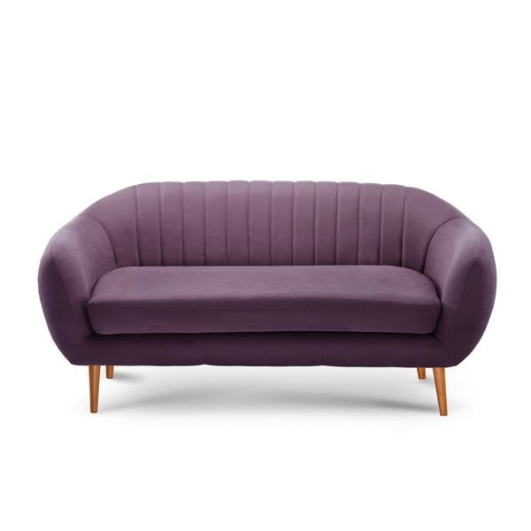Fioletowa sofa 3-osobowa Scandi by Stella Cadente Maison Comete