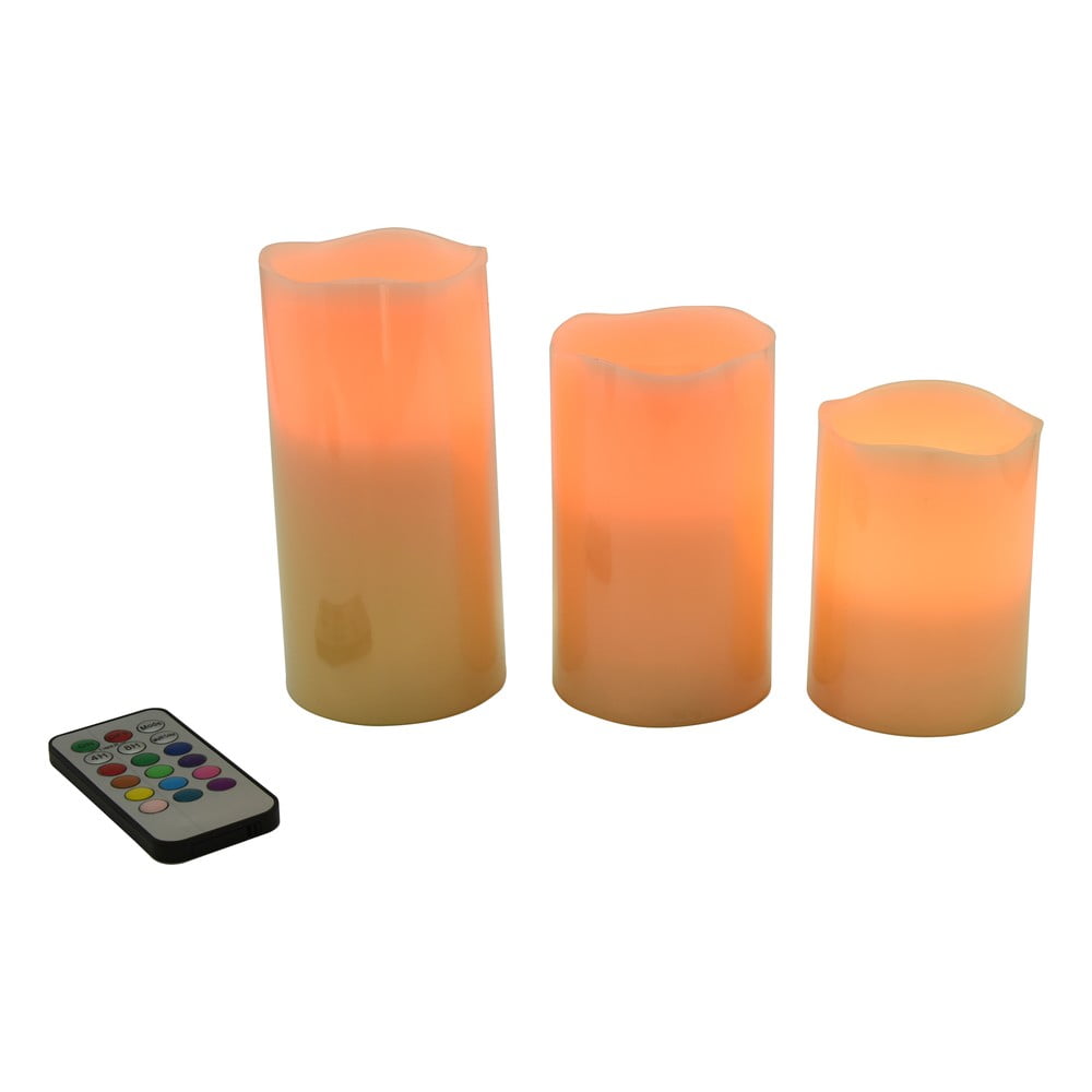 Świeczki LED zestaw 3 szt. (wysokość 10 cm) – Hilight (zdjęcie 9)