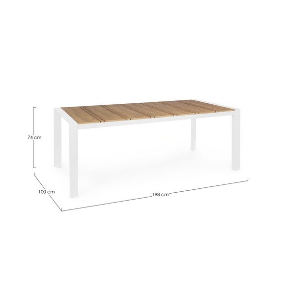 Aluminiowy stół ogrodowy 100x198 cm Elias   – Bizzotto-image-4