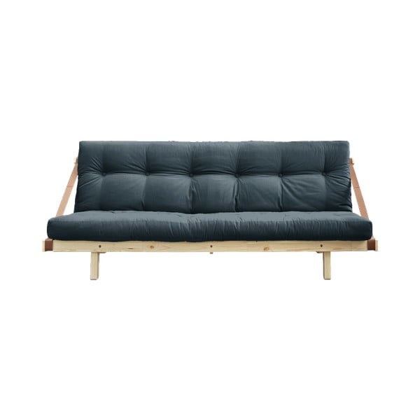 Sofa rozkładana z niebieskim obiciem Karup Design Jump Natural/Petrol Blue