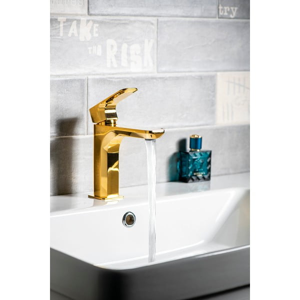 Bateria umywalkowa stojąca w kolorze złota Spy – Sapho-image-2