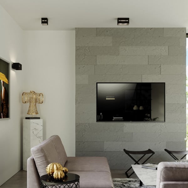 Czarna lampa sufitowa z metalowym kloszem 10x10 cm Lorum – Sollux-image-4