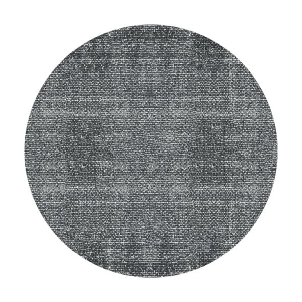 Czarny dywan bawełniany PT LIVING Washed, ⌀ 150 cm