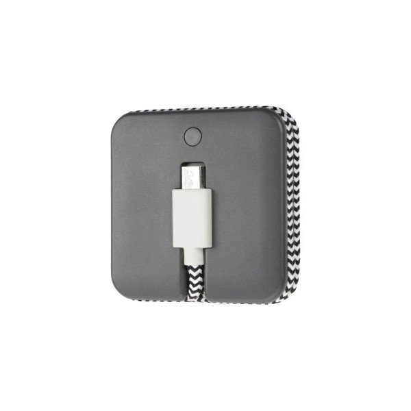Szary powerbank z kablem do ładowania Micro USB Native Union Jump Cable, dł. 45 cm-image-2