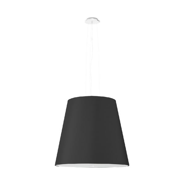 Czarna lampa wisząca ze szklanym kloszem ø 50 cm Tresco – Nice Lamps