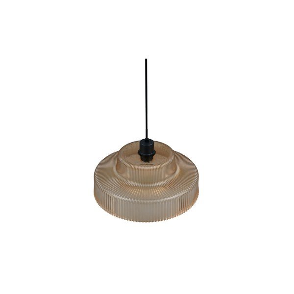 Lampa wisząca w bursztynowym kolorze ze szklanym kloszem ø 35 cm Abella – Reality-image-3