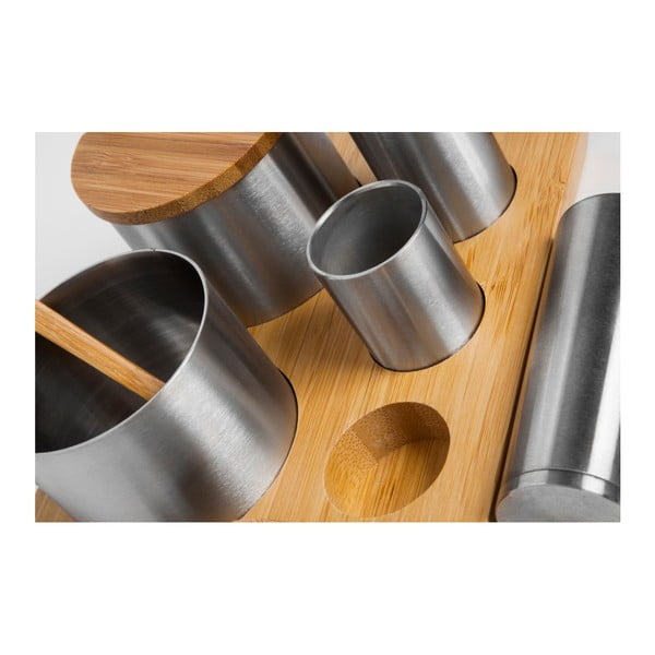 Zestaw pojemniczków na przyprawy z podstawką Bambum-image-1