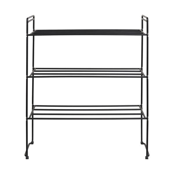 Czarny metalowy regał na buty Swansea – House Nordic-image-1